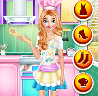 Play Princess Anna Cooking Cake